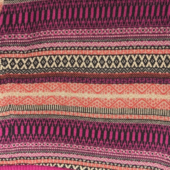 Mossimo Supply Co. Fair Isle Style Sweater Leggings, Pink/Orange Geometric, XL - Picture 3 of 10